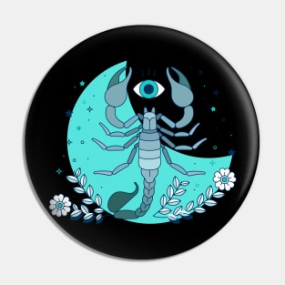 Scorpio Zodiac Sign Artwork Pin