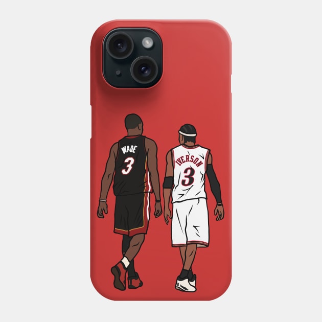 Dwyane Wade and Allen Iverson Phone Case by rattraptees