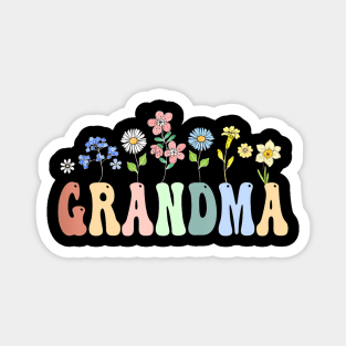 Grandma  Women Wildflower Floral Grandma Magnet