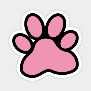 Pink Paw Prints Magnet