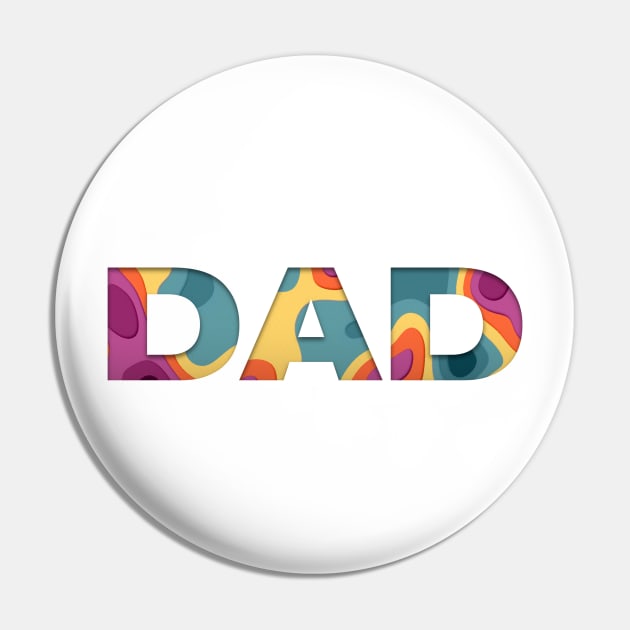 DAD Multicolor Shirt Pin by ByMine