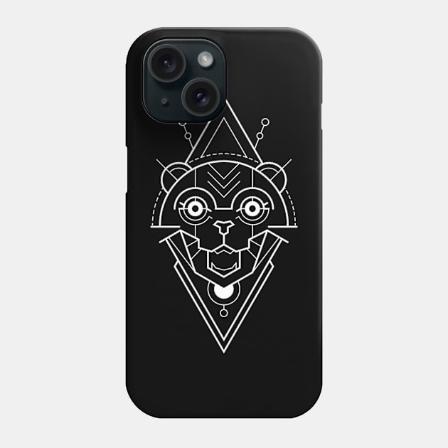 Cat Sacred Geometry Phone Case by jdmart