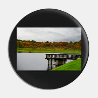 wooden bridge over lake Pin