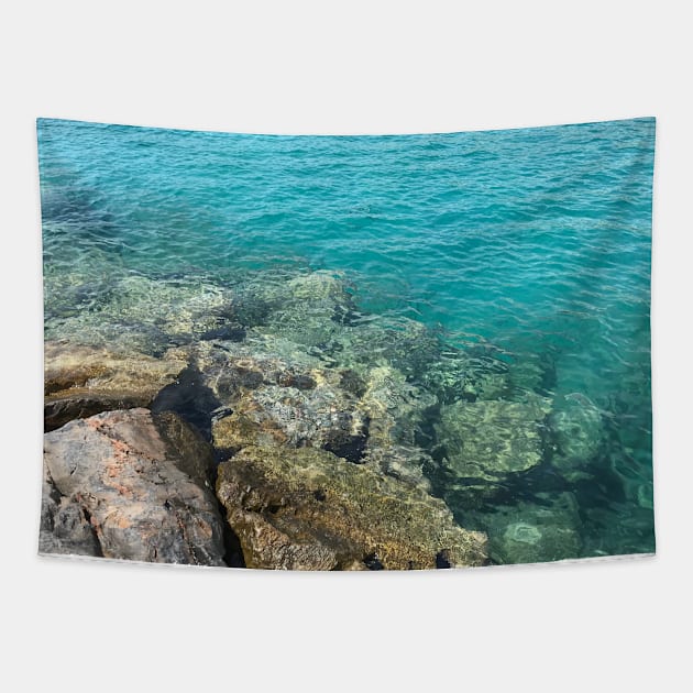 Beautiful Blue Ocean Tapestry by NewburyBoutique