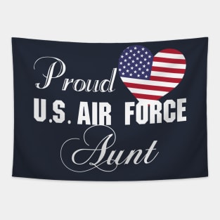 Best Gift for Army - Proud U.S. Air Force Aunt T-Shirt Tapestry