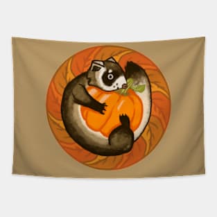 Black-Footed Ferret Pumpkin Tapestry