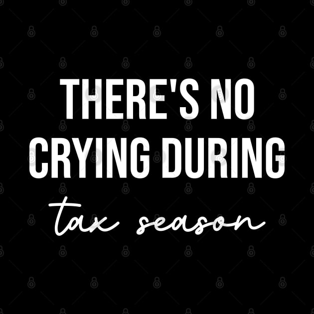 There's no crying during tax season, Funny Tax Season by TeeTypo