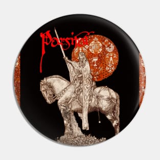 PERCEVAL LEGEND /QUEST OF HOLY GRAIL Red Black Fantasy Pin