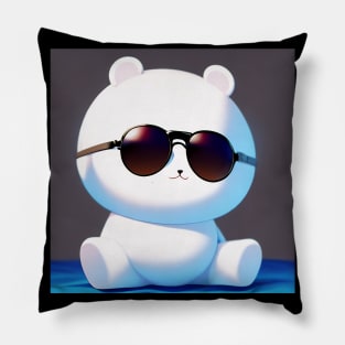 Sunglasses Baby Polar Bear Chilling Pillow