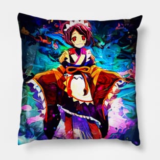 Blue Insect Maid Pillow