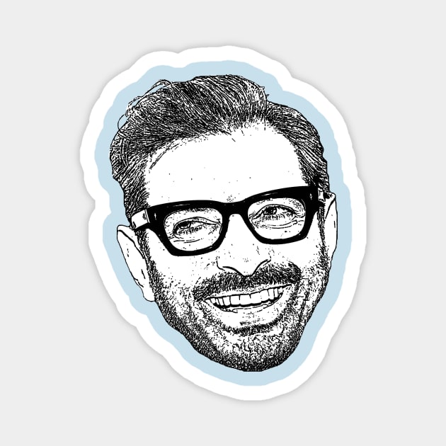 Goldblum (black and white) Magnet by BradyRain