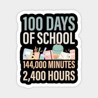 100 Days of School, Minutes and Hours Magnet