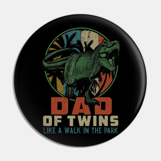 Mens Dad of Twins is a Walk in the Park Shirt Dinosaurs Papa Pin by mohammadrezaabolghase