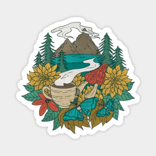 Pacific Northwest Coffee and Nature Magnet