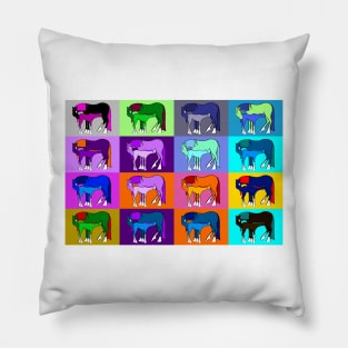 Mare and Foal 4 x 4 Pillow