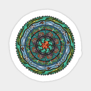 Salish Sea Mandala -lime Magnet