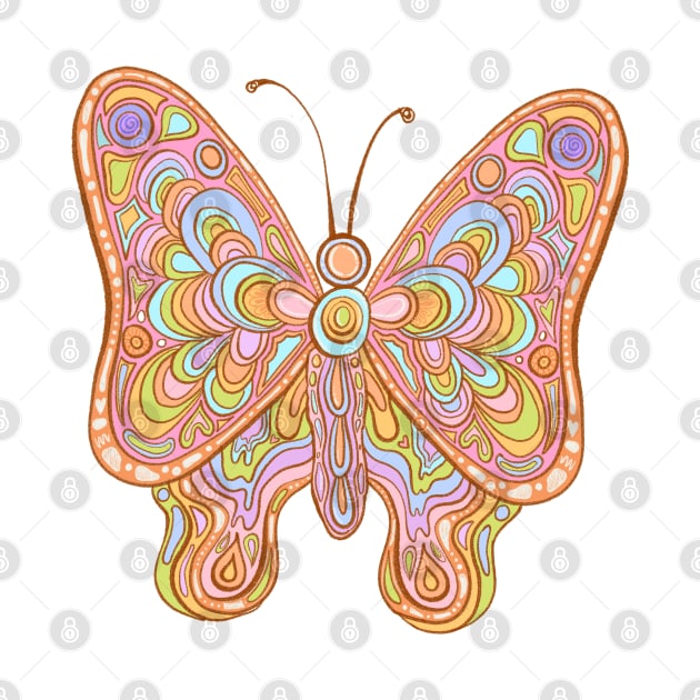 Rainbow vintage butterfly by Deardarling