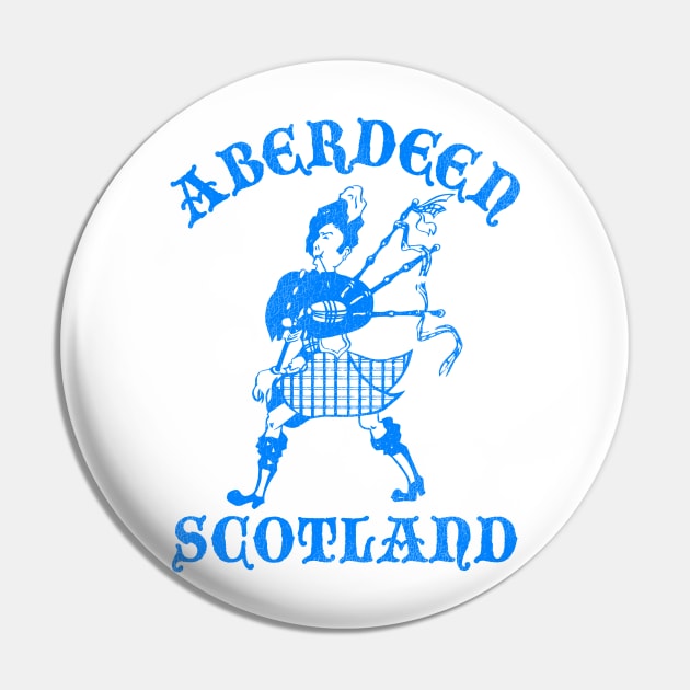 Aberdeen Scotland Retro Tourist Souvenir Pin by darklordpug