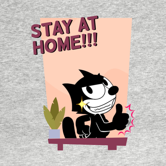 Felix The Cat Stay At Home Vintage Felix The Cat Vintage T