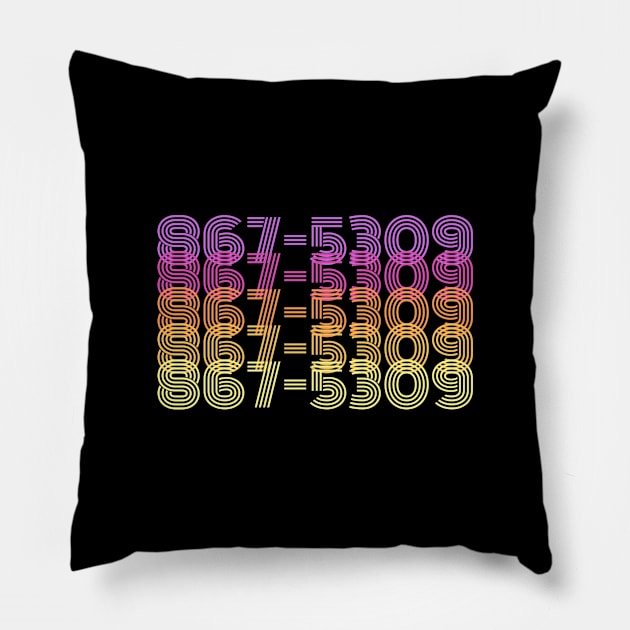 80s - 867-5309 - 80s Music Pillow by Design By Leo