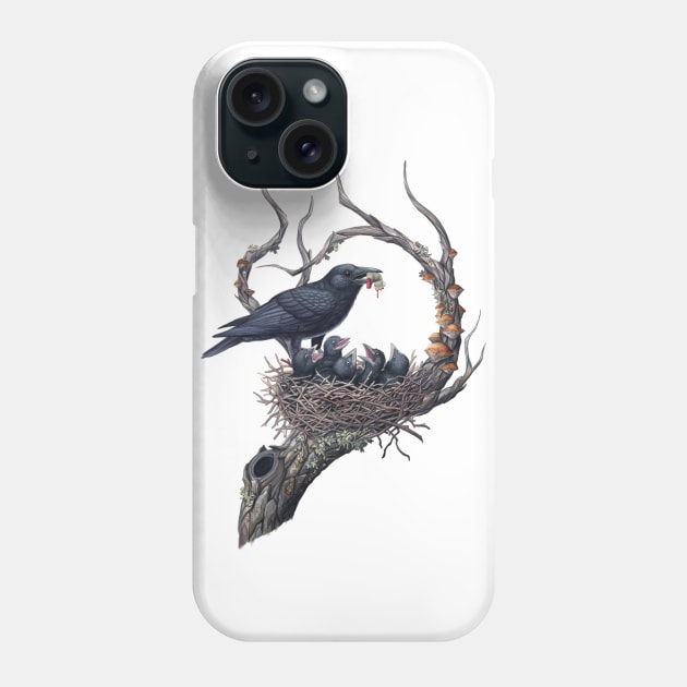 American Crow Tee Phone Case by JadaFitch