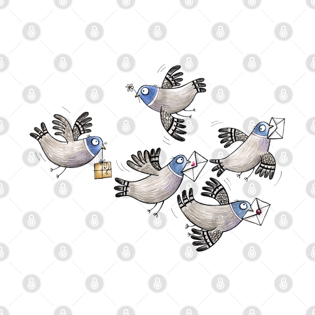 Brieftauben - Racing Pigeon - Taube - Dove - Muster - Pattern by JunieMond