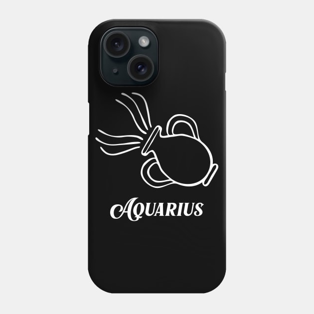 Aquarius Zodiac sign Phone Case by Ericokore