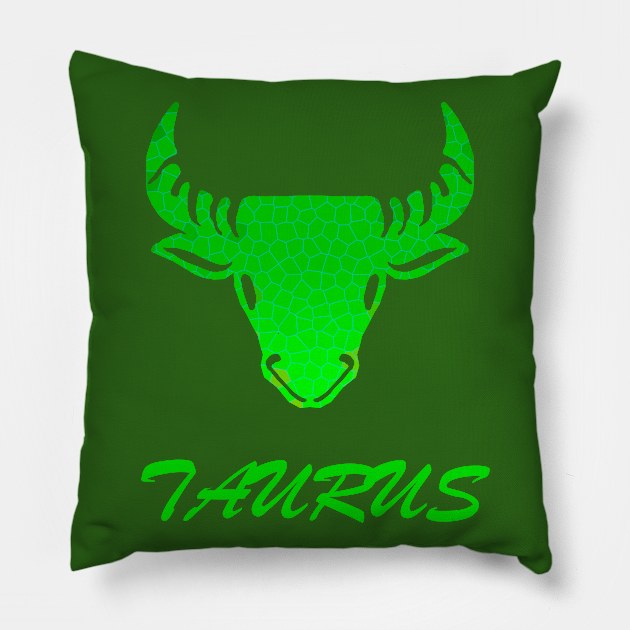 TAURUS Horoscope Zodiac Pillow by Byntar