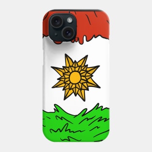 kurdish flag. flag of kurdistan. Phone Case