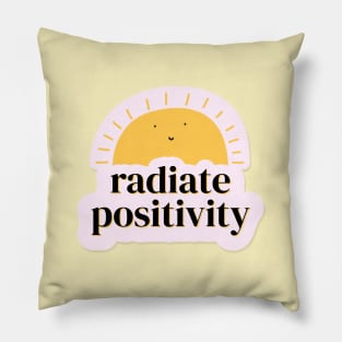 Radiate Positivity Cute Art Design Pillow