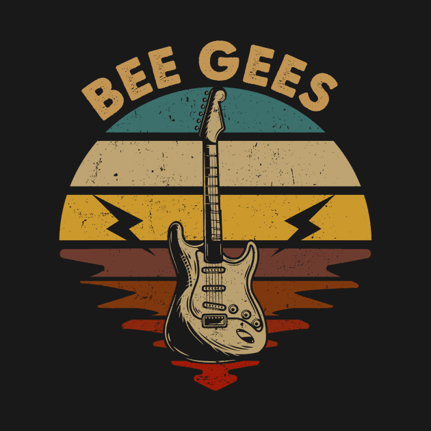 Vintage Guitar Proud To Be Bee Name Retro by ElinvanWijland birds