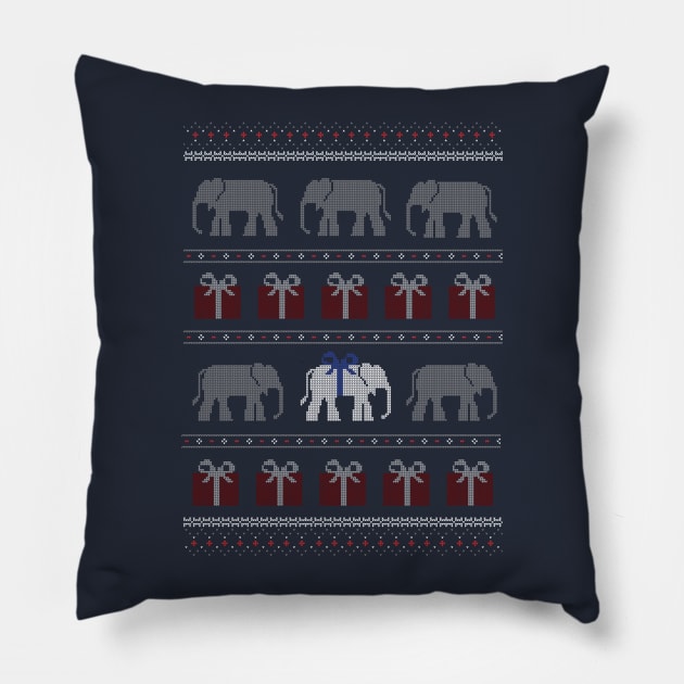 White Elephant Sweater Pillow by superdesigner