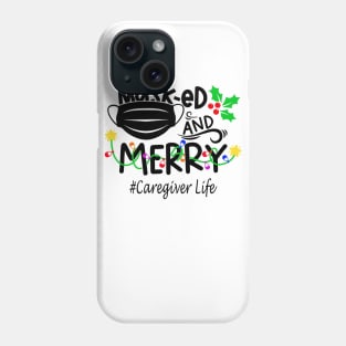 Masked And Merry Caregiver Christmas Phone Case