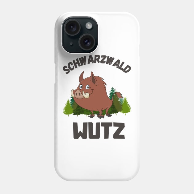 Schwarzwald Lustiges Wildschwein Schwäbisch Wutz Phone Case by Foxxy Merch