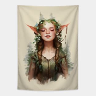 Forest elf,wood girl Tapestry