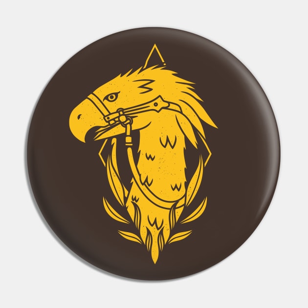 Chocobo Head Pin by Alundrart