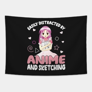 Easily Distracted by Anime and Sketching | Anime Tapestry