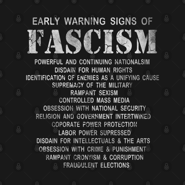 Early Warning Signs Of Fascism Early Warning Signs Of Fascism Pin Early Warning Signs Of Fascism Early Warning Signs Of Fascism Pin