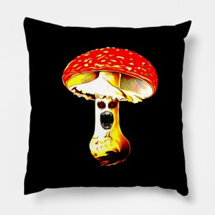 Angry Magic Mushroom Pillow