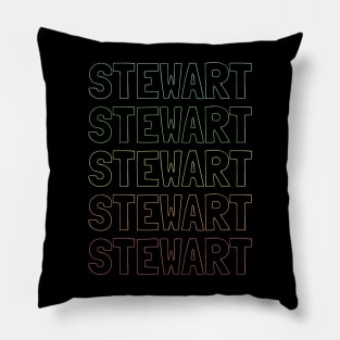 Stewart Name Pattern Pillow