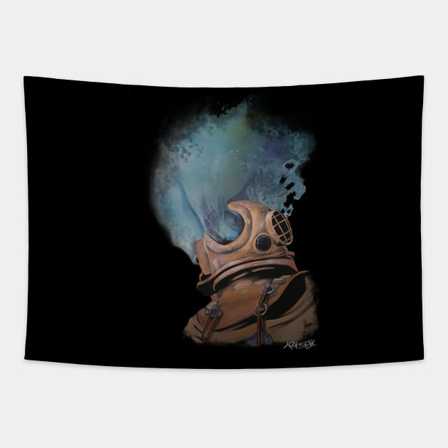 Deep Sea Diver Tapestry by Art87jr