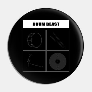 Drum Beast Pin