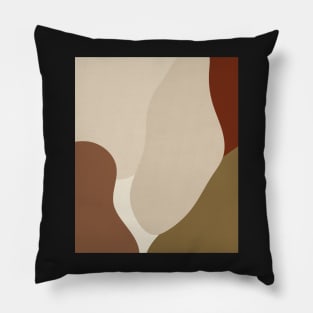 Minimal Modern  Abstract Shapes Warm Tones  Design Pillow