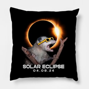 Shadow Explorer: Opossum Watching the Solar Eclipse in Nature Pillow