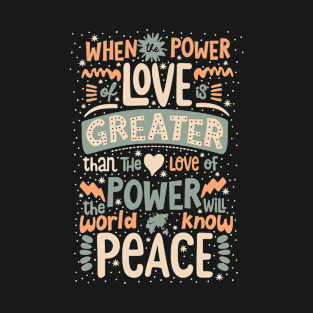 Love Power Typography T-Shirt