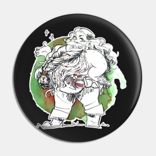 Dwarven Lady white Pin