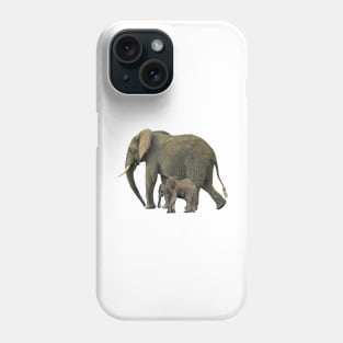 Elephant Mama with Baby Phone Case