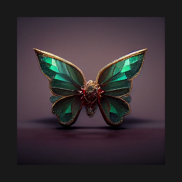 emerald butterfly 03 by heartyARTworks