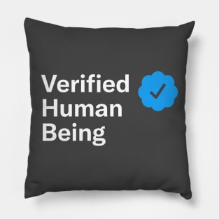 Verified Human Being Pillow