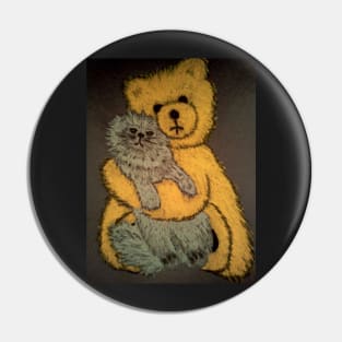 THE CAT AND THE TEDDY BEAR Pin